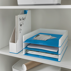 Bandeja Leitz WOW DUAL, azul/blanco