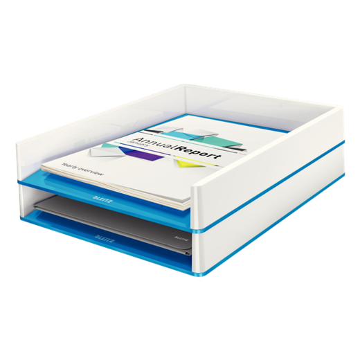Bandeja Leitz WOW DUAL, azul/blanco