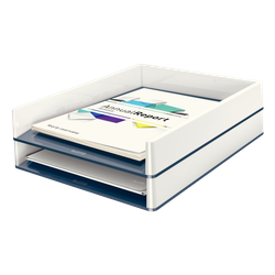 Bandeja Leitz WOW DUAL, blanco/gris