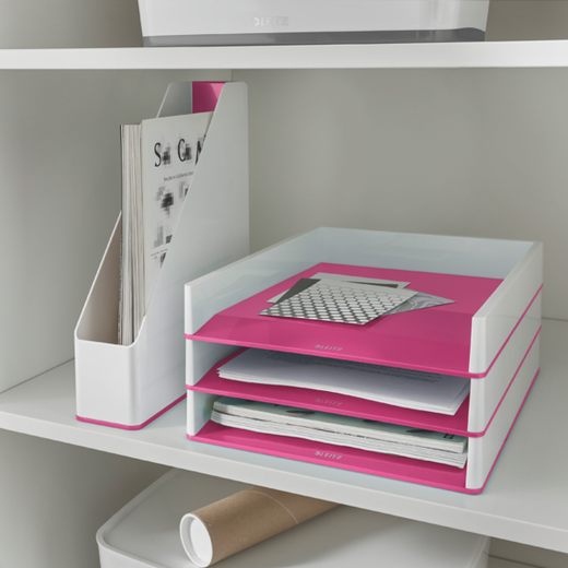 Bandeja Leitz WOW DUAL, fucsia/blanco