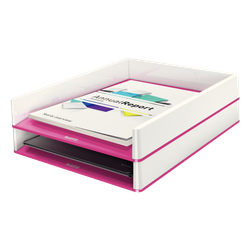 Bandeja Leitz WOW DUAL, fucsia/blanco