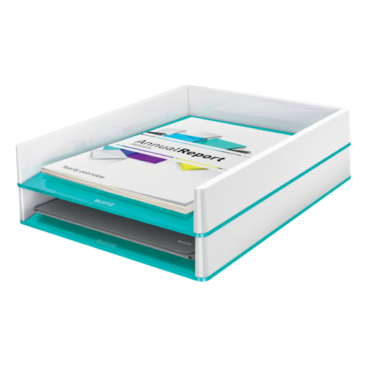 Bandeja Leitz WOW DUAL, turquesa/blanco
