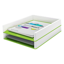 Bandeja Leitz WOW DUAL, verde/blanco