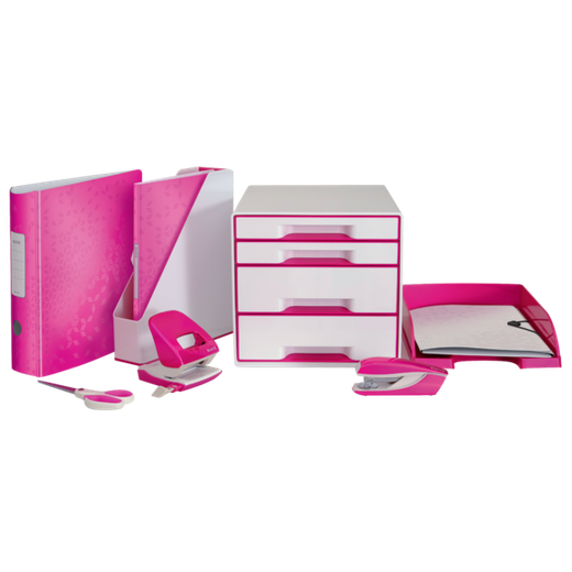 Bandeja Leitz WOW. Formato vertical, A4, fucsia