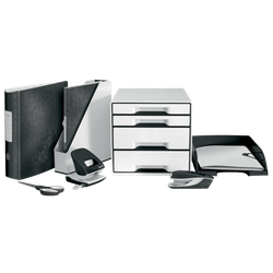 Bandeja Leitz WOW. Formato vertical, A4, negro