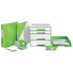 Bandeja Leitz WOW. Formato vertical, A4, verde