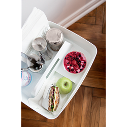 Bandeja organizadora grande con asa Leitz MyBox WOW, blanco