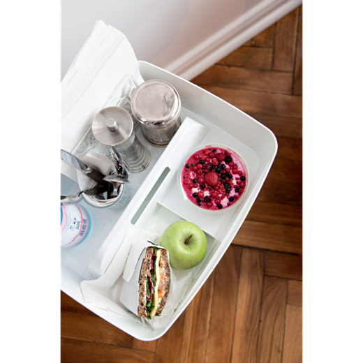 Bandeja organizadora grande con asa Leitz MyBox WOW, blanco