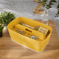 Bandeja organizadora pequeña con asa Leitz MyBox Cosy, amarilla