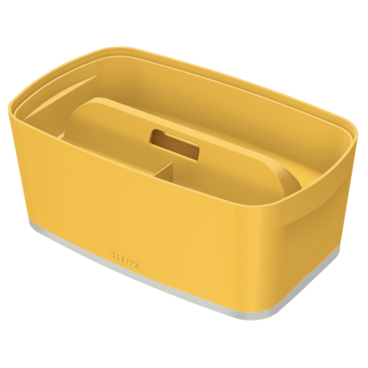 Bandeja organizadora pequeña con asa Leitz MyBox Cosy, amarilla