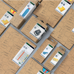 Bandeja organizadora pequeña con asa Leitz MyBox Cosy, amarilla