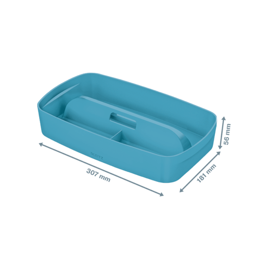 Bandeja organizadora pequeña con asa Leitz MyBox Cosy, azul