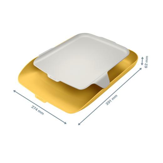 Bandeja organizadora plastico leitz cosy amarillo 274x62x391mm