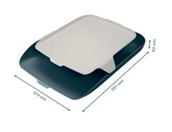 Bandeja organizadora plastico leitz cosy gris 274x62x391 mm