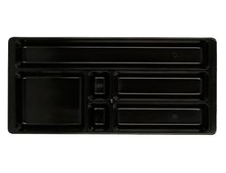 Bandeja organizadora q-connect de cajones color negro 344x160x33 mm