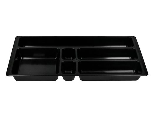 Bandeja organizadora q-connect de cajones color negro 344x160x33 mm