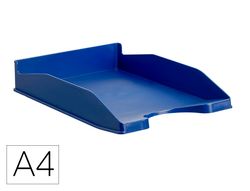 Bandeja sobremesa archivo 2000 ecogreen plastico 100% reciclada apilable formatos din A4 y folio color azul