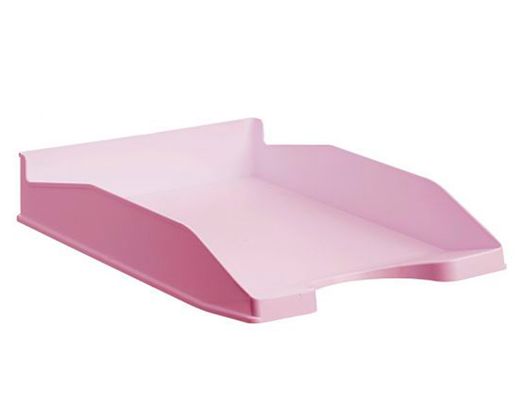 Bandeja sobremesa archivo 2000 ecogreen plastico 100% reciclado apilable formatos din a4 y folio color rosa