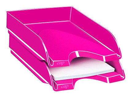 Bandeja Sobremesa Cep Plastico Rosa 257X348X66 Mm