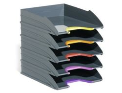 Bandeja Sobremesa Durable Plastico Gris 255X55X330 mm Pack de 5 Unidades