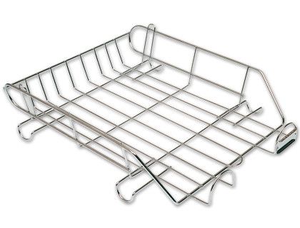 Bandeja Sobremesa Metalica Q-Connect Cromada 370X275 Mm