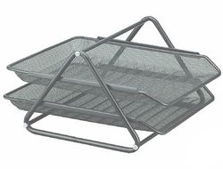 Bandeja Sobremesa Metalica Q-Connect Rejilla Gxa100 Plata2 Bandejas Movibles -300X185X 350 Mm