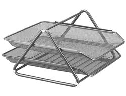 Bandeja Sobremesa Metalica Q-Connect Rejilla Gxa100 Plata2 Bandejas Movibles -300X185X 350 Mm