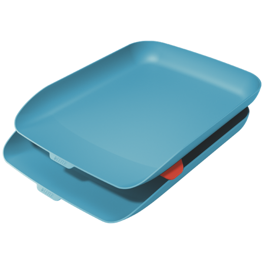 Bandeja sobremesa plastico leitz cosy set de 2 unidades azul 274x81x407 mm