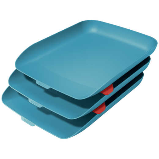 Bandeja sobremesa plastico leitz cosy set de 3 unidades azul 274x120x456 mm