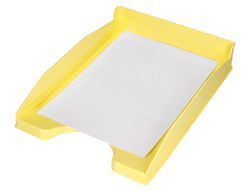 Bandeja sobremesa plastico q-connect amarillo pastel opaco 240x70x340mm