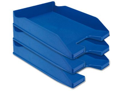 Bandeja Sobremesa Plastico Q-Connect Azul Opaco