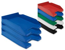 Bandeja Sobremesa Plastico Q-Connect Azul Opaco