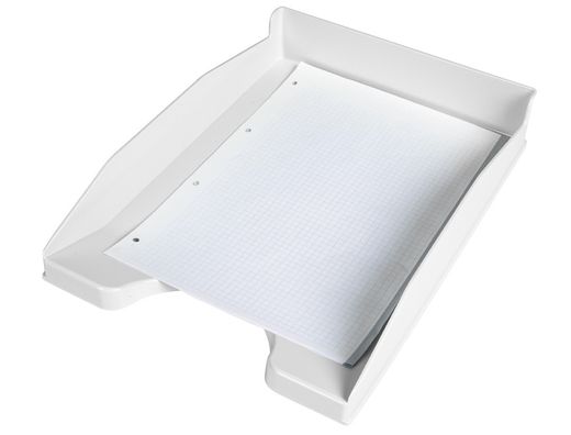 Bandeja sobremesa plastico q-connect blanco opaco