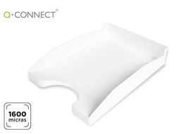 Bandeja sobremesa plastico q-connect blanco opaco