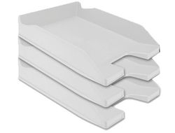 Bandeja Sobremesa Plastico Q-Connect Gris Opaco