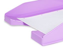 Bandeja sobremesa plastico q-connect lavanda opaco