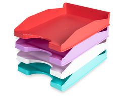 Bandeja sobremesa plastico q-connect lavanda opaco