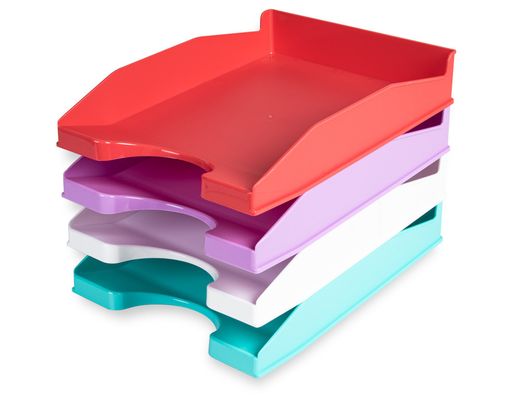 Bandeja sobremesa plastico q-connect lavanda opaco