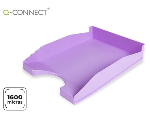 Bandeja sobremesa plastico q-connect lavanda opaco
