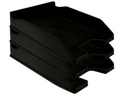 Bandeja Sobremesa Plastico Q-Connect Negro Opaco