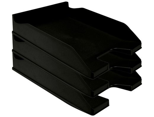Bandeja Sobremesa Plastico Q-Connect Negro Opaco