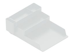 Bandeja sobremesa plastico q-connect organizador de escritorio con 4 departamentos transparente