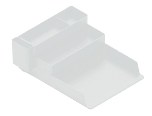 Bandeja sobremesa plastico q-connect organizador de escritorio con 4 departamentos transparente