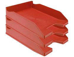 Bandeja Sobremesa Plastico Q-Connect Rojo Opaco