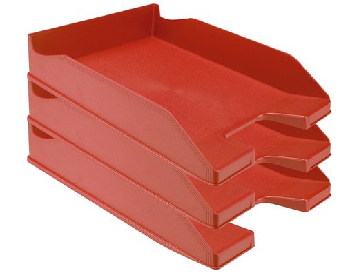 Bandeja Sobremesa Plastico Q-Connect Rojo Opaco