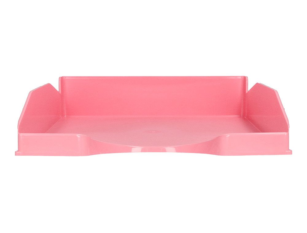 Bandeja sobremesa plastico q-connect rosa pastel opaco 240x70x340mm