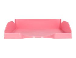 Bandeja sobremesa plastico q-connect rosa pastel opaco 240x70x340mm