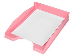 Bandeja sobremesa plastico q-connect rosa pastel opaco 240x70x340mm