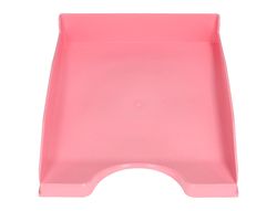 Bandeja sobremesa plastico q-connect rosa pastel opaco 240x70x340mm