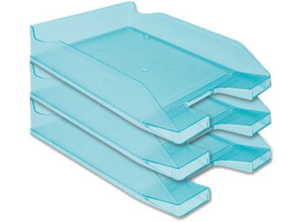 Bandeja Sobremesa Plastico Q-Connect Turquesa Transparente